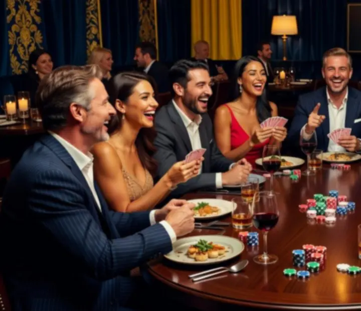 Montage photo de soirées poker offline et de dîners conviviaux au restaurant Choix Sorties.