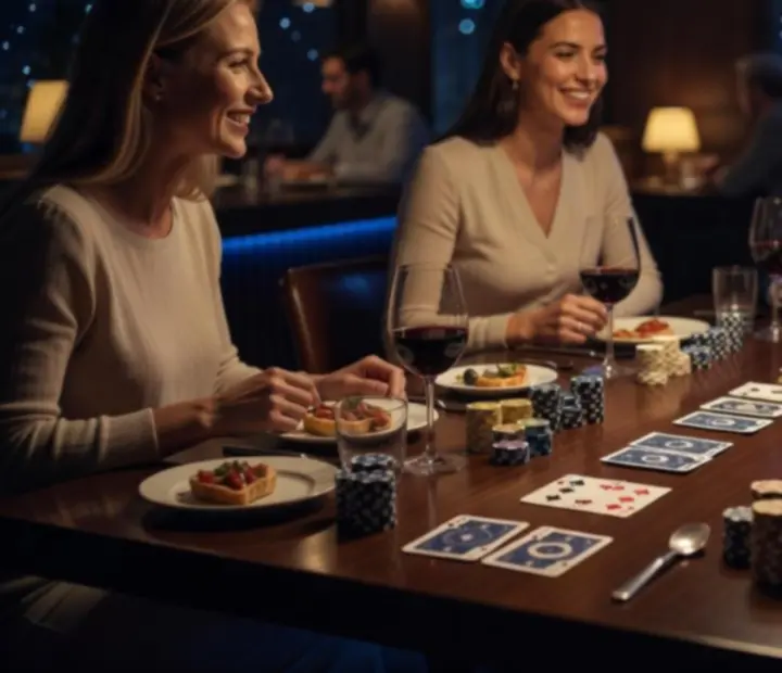Table de poker animée lors d'une soirée conviviale chez Choix Sorties